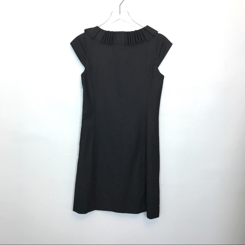 J Crew Black Ribbon Ravine Cap Sleeve Wool Dress S - Picture 5 of 12